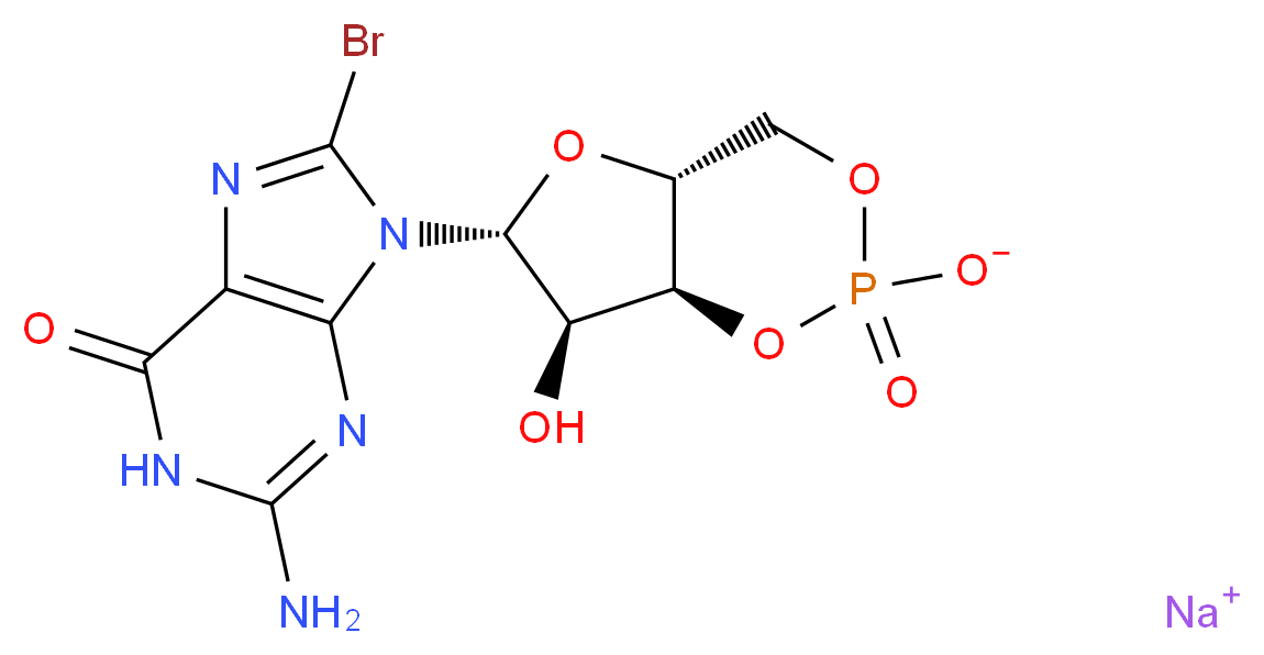 8-Bromoguanosine 3′,5′-cyclic monophosphate sodium salt_Molecular_structure_CAS_51116-01-9)