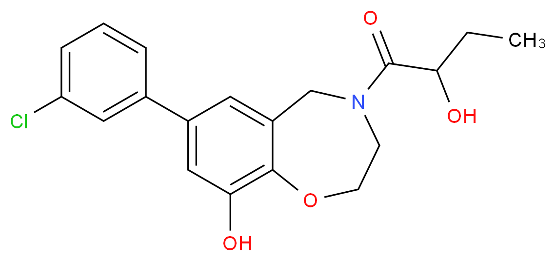 7-(3-chlorophenyl)-4-(2-hydroxybutanoyl)-2,3,4,5-tetrahydro-1,4-benzoxazepin-9-ol_Molecular_structure_CAS_)