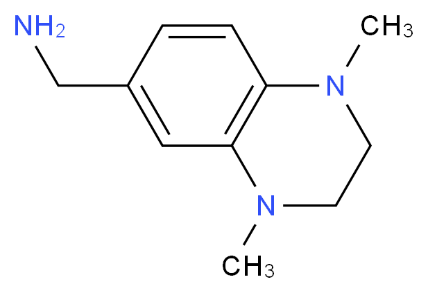 1-(1,4-dimethyl-1,2,3,4-tetrahydroquinoxalin-6-yl)methanamine_Molecular_structure_CAS_)
