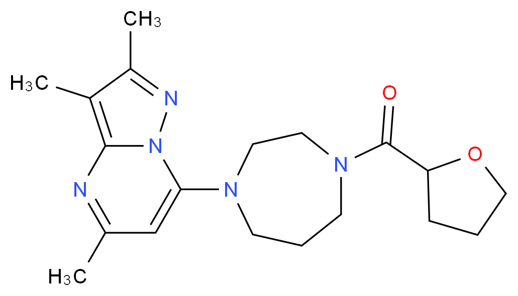 2,3,5-trimethyl-7-[4-(tetrahydrofuran-2-ylcarbonyl)-1,4-diazepan-1-yl]pyrazolo[1,5-a]pyrimidine_Molecular_structure_CAS_)