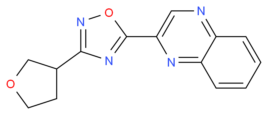 2-[3-(tetrahydrofuran-3-yl)-1,2,4-oxadiazol-5-yl]quinoxaline_Molecular_structure_CAS_)