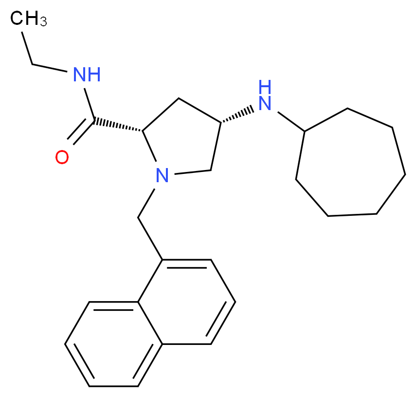 (4S)-4-(cycloheptylamino)-N-ethyl-1-(1-naphthylmethyl)-L-prolinamide_Molecular_structure_CAS_)