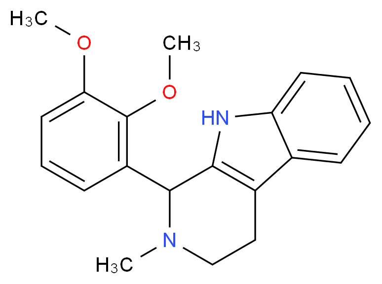 1-(2,3-dimethoxyphenyl)-2-methyl-2,3,4,9-tetrahydro-1H-beta-carboline_Molecular_structure_CAS_)