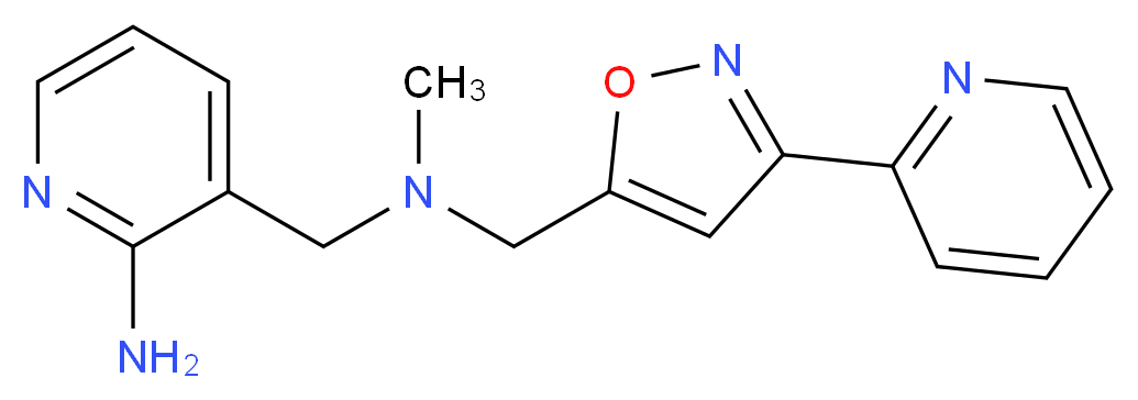 3-({methyl[(3-pyridin-2-ylisoxazol-5-yl)methyl]amino}methyl)pyridin-2-amine_Molecular_structure_CAS_)