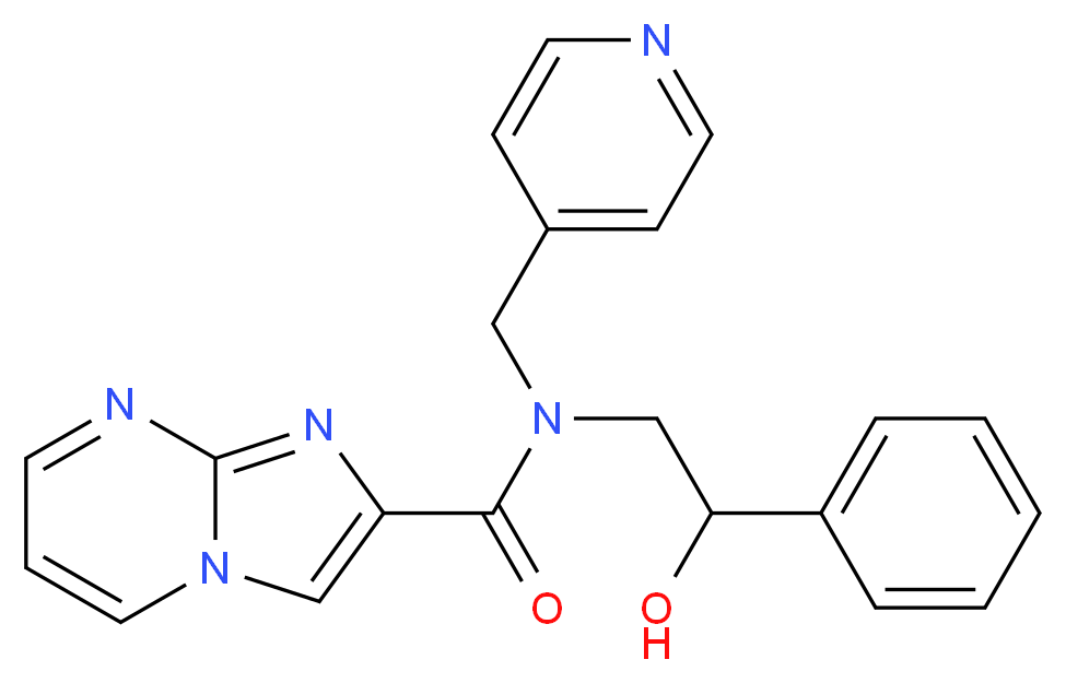 N-(2-hydroxy-2-phenylethyl)-N-(pyridin-4-ylmethyl)imidazo[1,2-a]pyrimidine-2-carboxamide_Molecular_structure_CAS_)
