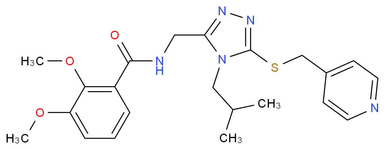 N-({4-isobutyl-5-[(4-pyridinylmethyl)thio]-4H-1,2,4-triazol-3-yl}methyl)-2,3-dimethoxybenzamide_Molecular_structure_CAS_)