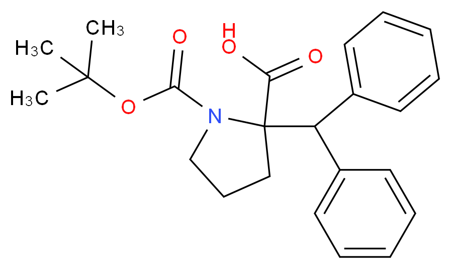 Boc-α-(diphenylmethyl)-DL-Pro-OH_Molecular_structure_CAS_351002-64-7)