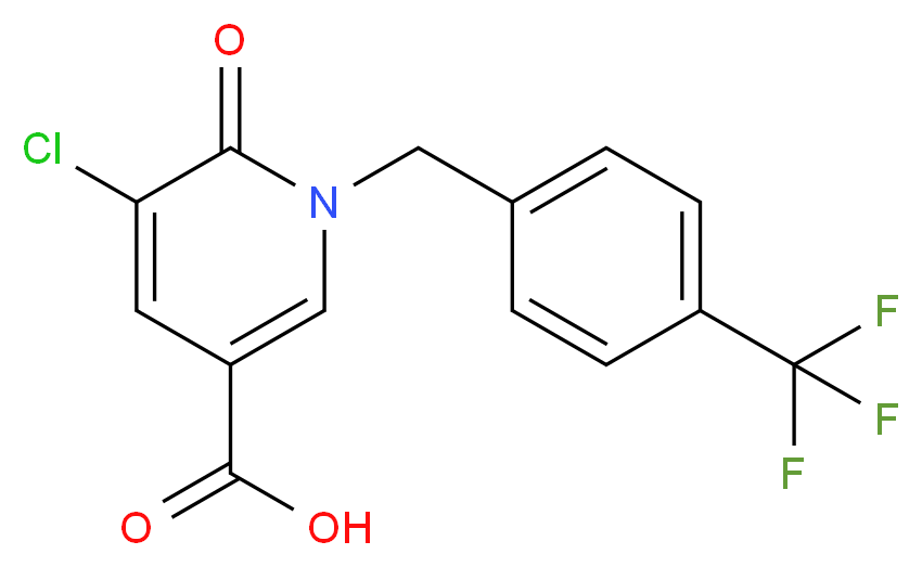5-Chloro-6-oxo-1-[4-(trifluoromethyl)benzyl]-1,6-dihydro-3-pyridinecarboxylic acid_Molecular_structure_CAS_)