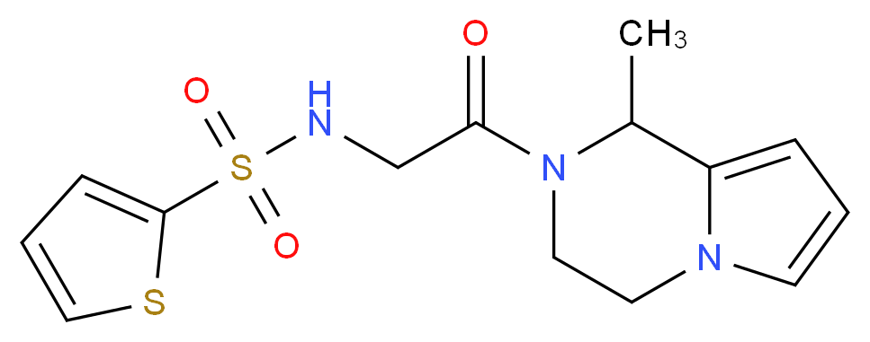 N-[2-(1-methyl-3,4-dihydropyrrolo[1,2-a]pyrazin-2(1H)-yl)-2-oxoethyl]thiophene-2-sulfonamide (non-preferred name)_Molecular_structure_CAS_)