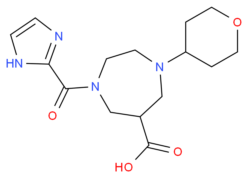 1-(1H-imidazol-2-ylcarbonyl)-4-(tetrahydro-2H-pyran-4-yl)-1,4-diazepane-6-carboxylic acid_Molecular_structure_CAS_)