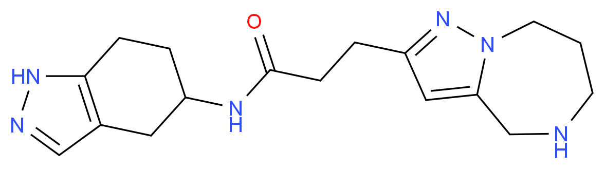 N-(4,5,6,7-tetrahydro-1H-indazol-5-yl)-3-(5,6,7,8-tetrahydro-4H-pyrazolo[1,5-a][1,4]diazepin-2-yl)propanamide_Molecular_structure_CAS_)