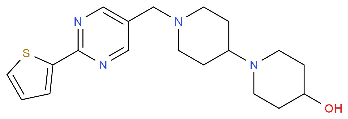 1'-{[2-(2-thienyl)-5-pyrimidinyl]methyl}-1,4'-bipiperidin-4-ol_Molecular_structure_CAS_)