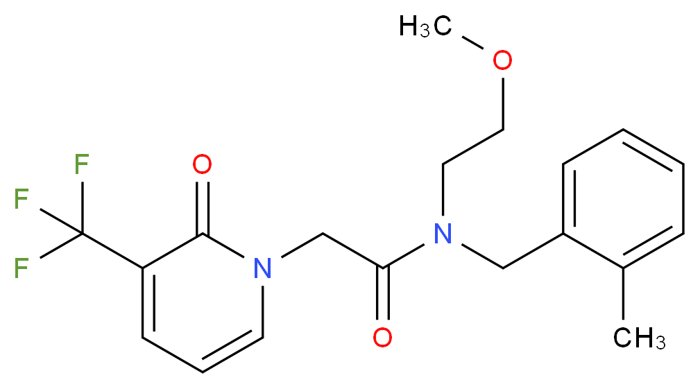 N-(2-methoxyethyl)-N-(2-methylbenzyl)-2-[2-oxo-3-(trifluoromethyl)pyridin-1(2H)-yl]acetamide_Molecular_structure_CAS_)
