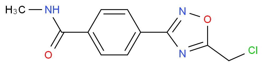 4-[5-(Chloromethyl)-1,2,4-oxadiazol-3-yl]-N-methylbenzamide_Molecular_structure_CAS_)