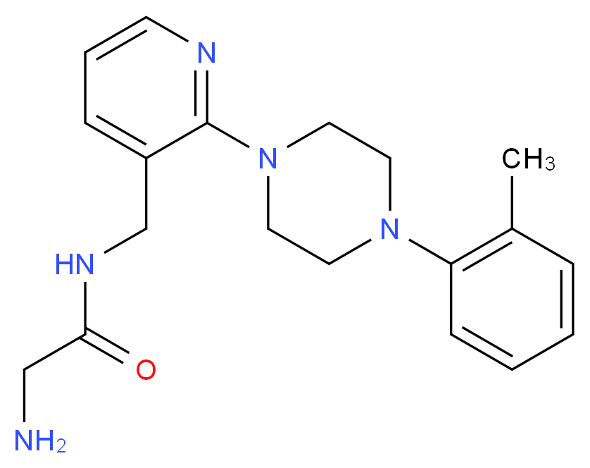 N~1~-({2-[4-(2-methylphenyl)piperazin-1-yl]pyridin-3-yl}methyl)glycinamide_Molecular_structure_CAS_)