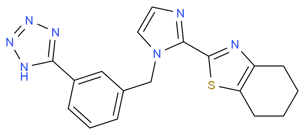 2-{1-[3-(1H-tetrazol-5-yl)benzyl]-1H-imidazol-2-yl}-4,5,6,7-tetrahydro-1,3-benzothiazole_Molecular_structure_CAS_)