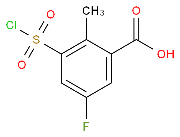 3-(chlorosulfonyl)-5-fluoro-2-methylbenzoic acid_Molecular_structure_CAS_)