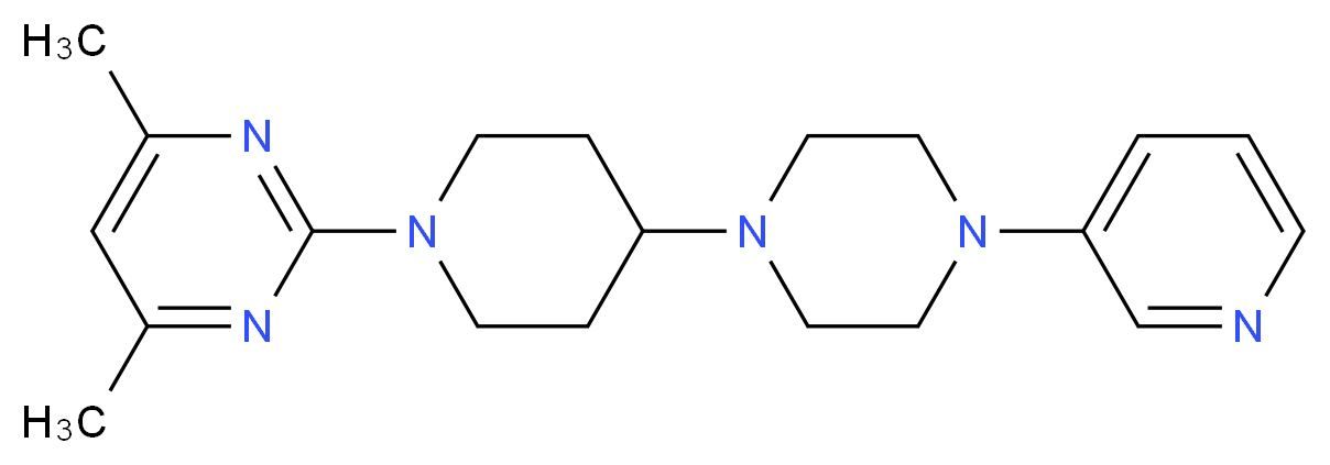 4,6-dimethyl-2-[4-(4-pyridin-3-ylpiperazin-1-yl)piperidin-1-yl]pyrimidine_Molecular_structure_CAS_)