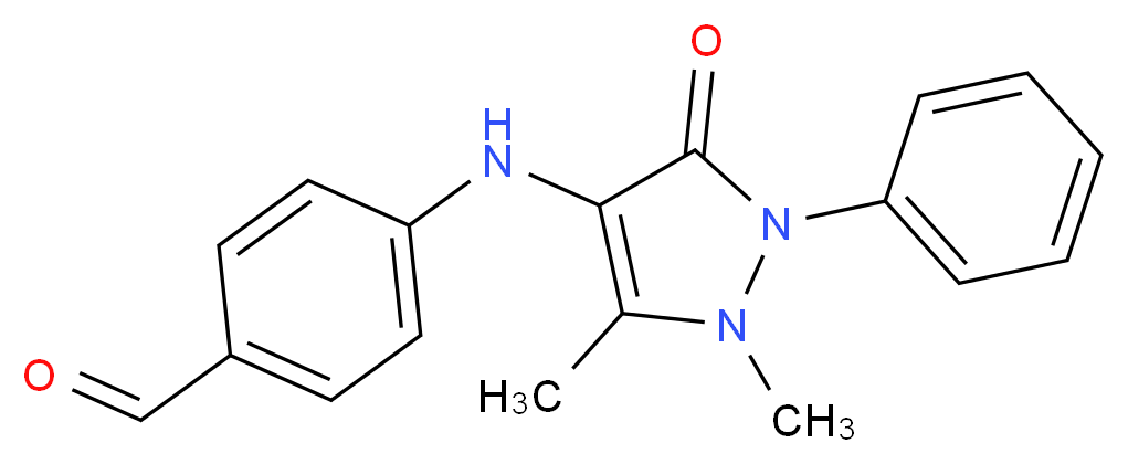 4-(1,5-Dimethyl-3-oxo-2-phenyl-2,3-dihydro-1H-pyrazol-4-ylamino)-benzaldehyde_Molecular_structure_CAS_)