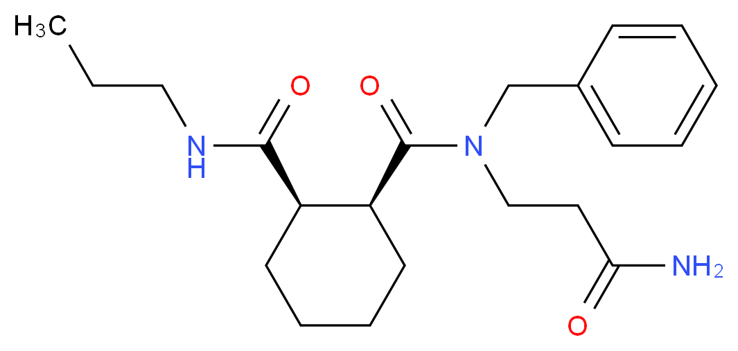 (1S*,2R*)-N-(3-amino-3-oxopropyl)-N-benzyl-N'-propylcyclohexane-1,2-dicarboxamide_Molecular_structure_CAS_)