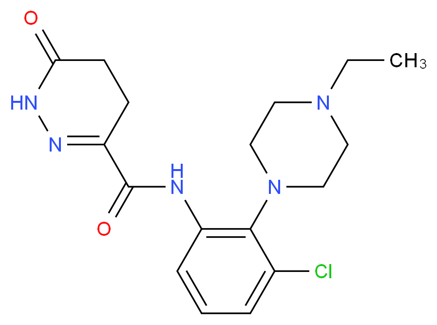 N-[3-chloro-2-(4-ethylpiperazin-1-yl)phenyl]-6-oxo-1,4,5,6-tetrahydropyridazine-3-carboxamide_Molecular_structure_CAS_)