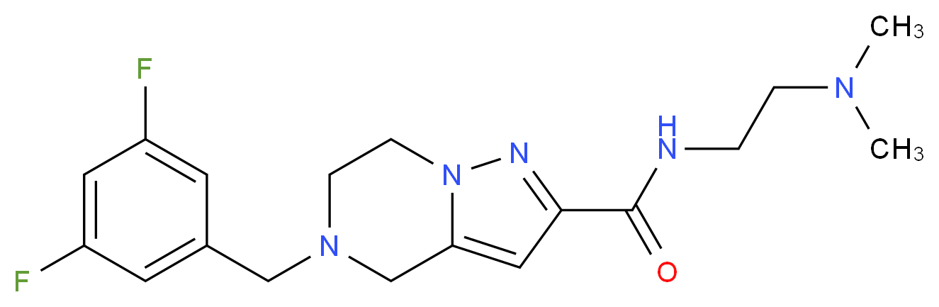 5-(3,5-difluorobenzyl)-N-[2-(dimethylamino)ethyl]-4,5,6,7-tetrahydropyrazolo[1,5-a]pyrazine-2-carboxamide_Molecular_structure_CAS_)