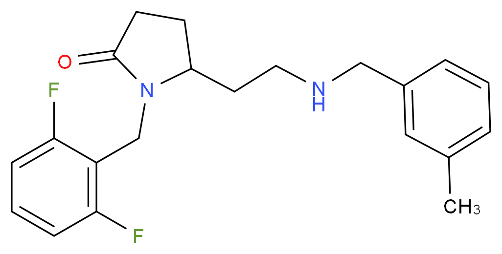 1-(2,6-difluorobenzyl)-5-{2-[(3-methylbenzyl)amino]ethyl}-2-pyrrolidinone_Molecular_structure_CAS_)