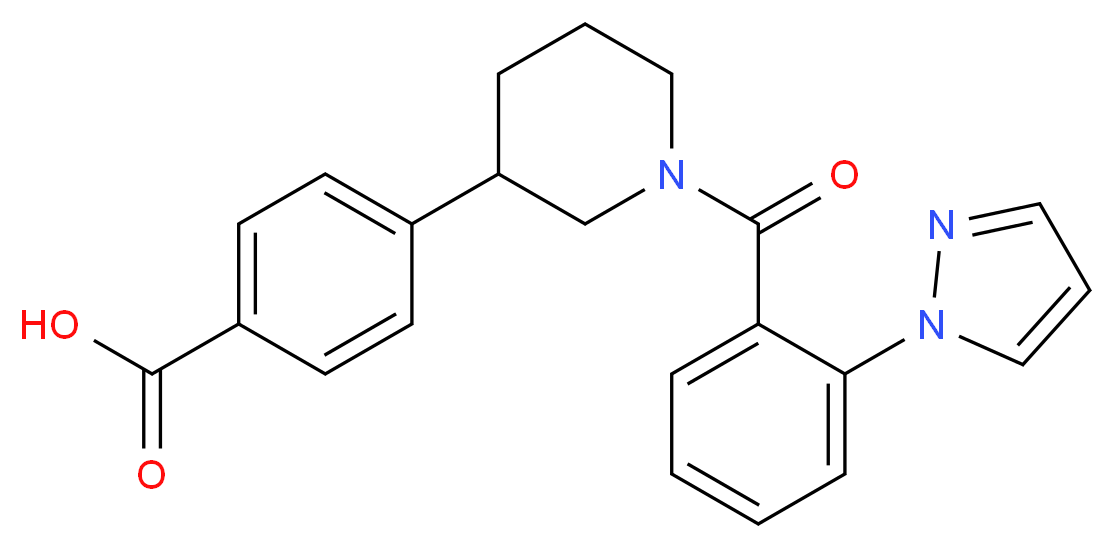 4-{1-[2-(1H-pyrazol-1-yl)benzoyl]piperidin-3-yl}benzoic acid_Molecular_structure_CAS_)