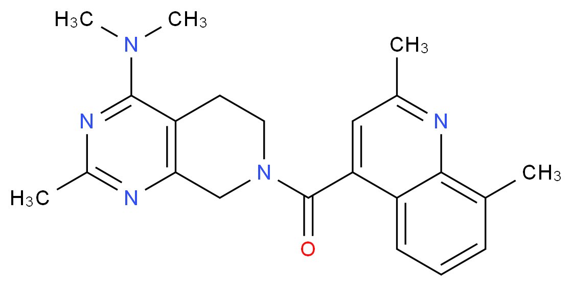 7-[(2,8-dimethyl-4-quinolinyl)carbonyl]-N,N,2-trimethyl-5,6,7,8-tetrahydropyrido[3,4-d]pyrimidin-4-amine_Molecular_structure_CAS_)