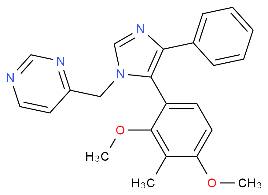 4-{[5-(2,4-dimethoxy-3-methylphenyl)-4-phenyl-1H-imidazol-1-yl]methyl}pyrimidine_Molecular_structure_CAS_)