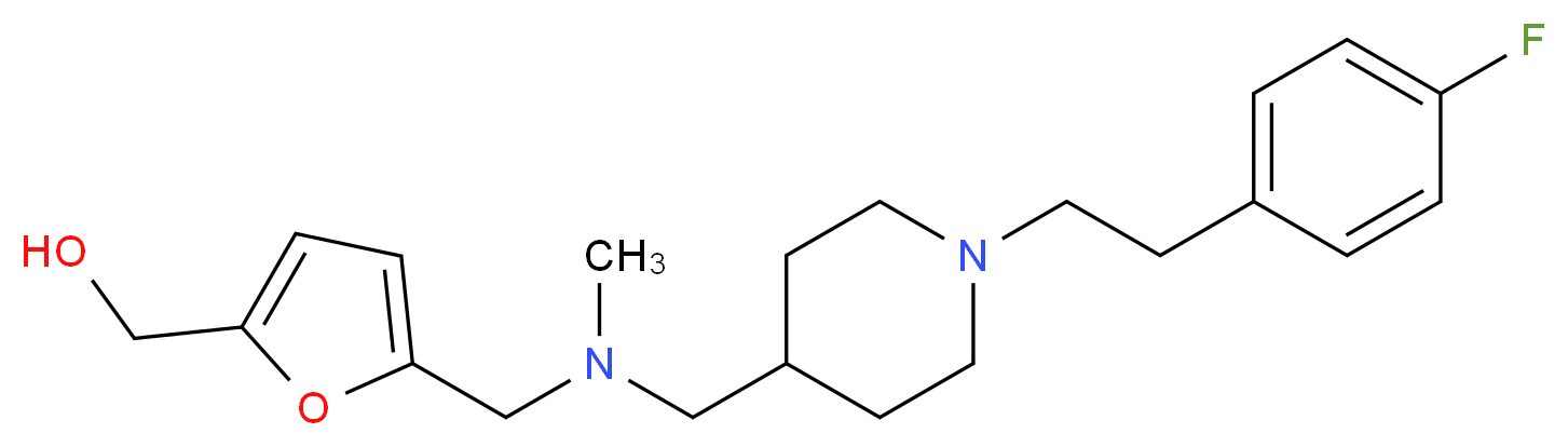 (5-{[({1-[2-(4-fluorophenyl)ethyl]-4-piperidinyl}methyl)(methyl)amino]methyl}-2-furyl)methanol_Molecular_structure_CAS_)