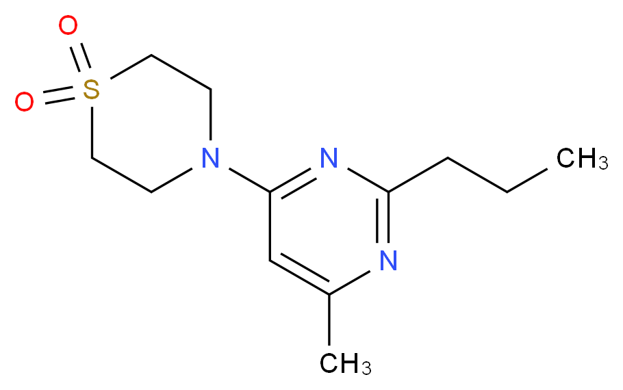4-(6-methyl-2-propylpyrimidin-4-yl)thiomorpholine 1,1-dioxide_Molecular_structure_CAS_)