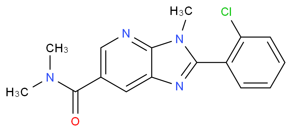2-(2-chlorophenyl)-N,N,3-trimethyl-3H-imidazo[4,5-b]pyridine-6-carboxamide_Molecular_structure_CAS_)