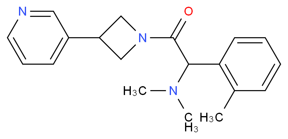 N,N-dimethyl-1-(2-methylphenyl)-2-oxo-2-[3-(3-pyridinyl)-1-azetidinyl]ethanamine_Molecular_structure_CAS_)