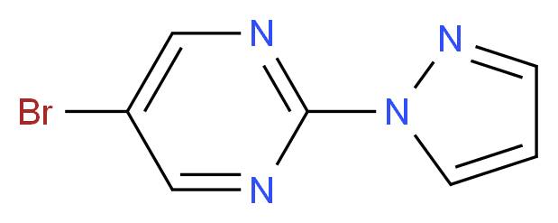 5-Bromo-2-pyrazol-1-yl-pyrimidine_Molecular_structure_CAS_883230-94-2)