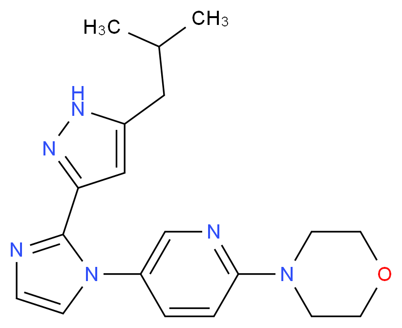 4-{5-[2-(5-isobutyl-1H-pyrazol-3-yl)-1H-imidazol-1-yl]pyridin-2-yl}morpholine_Molecular_structure_CAS_)