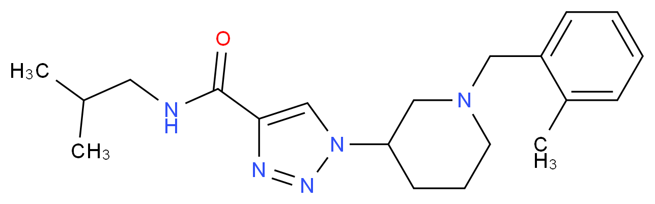 N-isobutyl-1-[1-(2-methylbenzyl)-3-piperidinyl]-1H-1,2,3-triazole-4-carboxamide_Molecular_structure_CAS_)