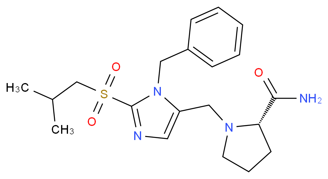 1-{[1-benzyl-2-(isobutylsulfonyl)-1H-imidazol-5-yl]methyl}-L-prolinamide_Molecular_structure_CAS_)