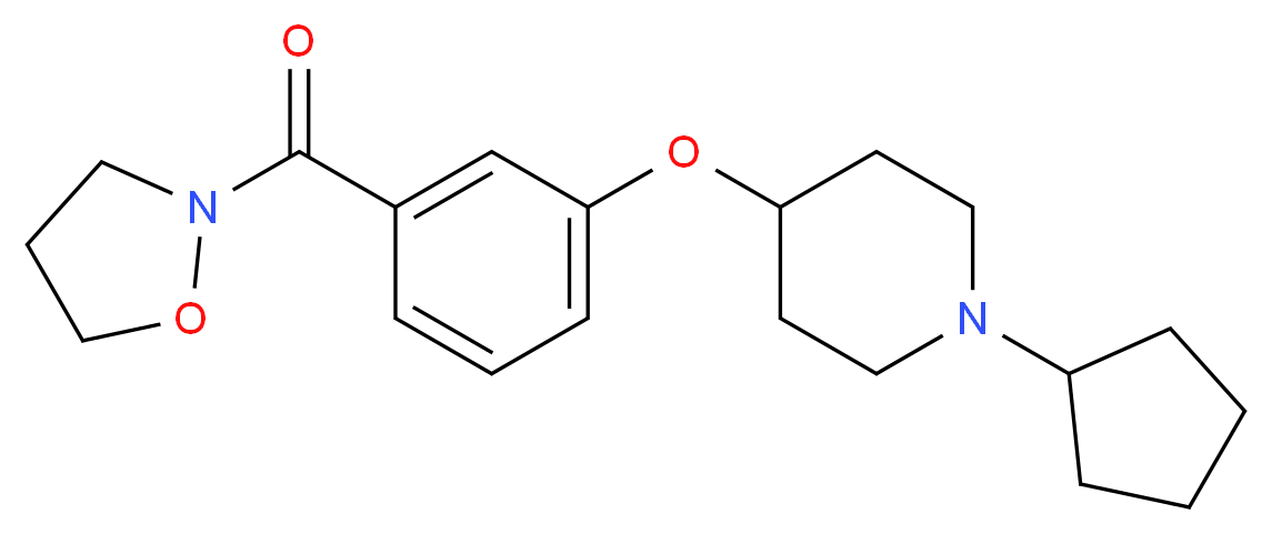 1-cyclopentyl-4-[3-(2-isoxazolidinylcarbonyl)phenoxy]piperidine_Molecular_structure_CAS_)