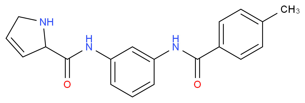 N-{3-[(4-methylbenzoyl)amino]phenyl}-2,5-dihydro-1H-pyrrole-2-carboxamide_Molecular_structure_CAS_)