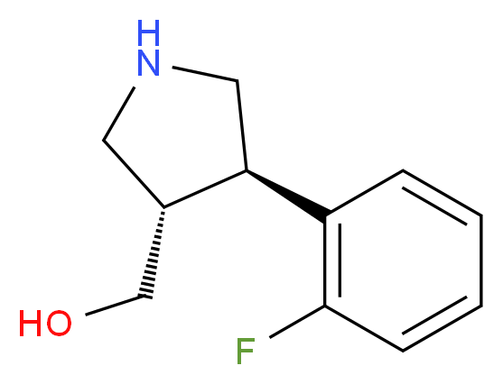 ((3S,4R)-4-(2-fluorophenyl)pyrrolidin-3-yl)methanol_Molecular_structure_CAS_1186654-46-5)