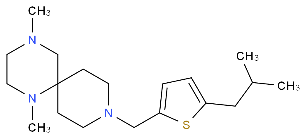 9-[(5-isobutyl-2-thienyl)methyl]-1,4-dimethyl-1,4,9-triazaspiro[5.5]undecane_Molecular_structure_CAS_)