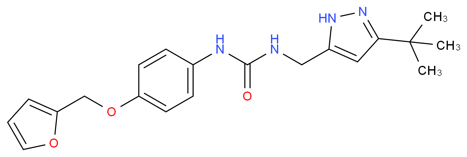 N-[(3-tert-butyl-1H-pyrazol-5-yl)methyl]-N'-[4-(2-furylmethoxy)phenyl]urea_Molecular_structure_CAS_)