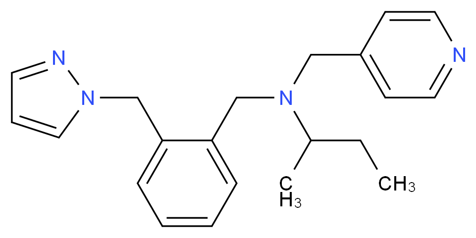 N-[2-(1H-pyrazol-1-ylmethyl)benzyl]-N-(pyridin-4-ylmethyl)butan-2-amine_Molecular_structure_CAS_)
