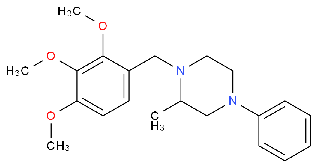 2-methyl-4-phenyl-1-(2,3,4-trimethoxybenzyl)piperazine_Molecular_structure_CAS_)