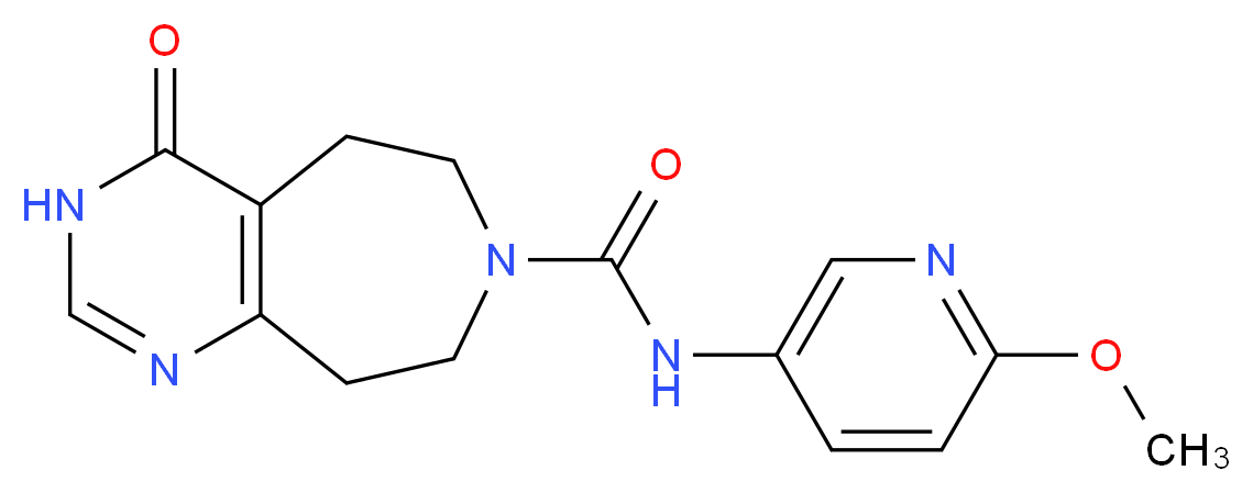 N-(6-methoxypyridin-3-yl)-4-oxo-3,4,5,6,8,9-hexahydro-7H-pyrimido[4,5-d]azepine-7-carboxamide_Molecular_structure_CAS_)