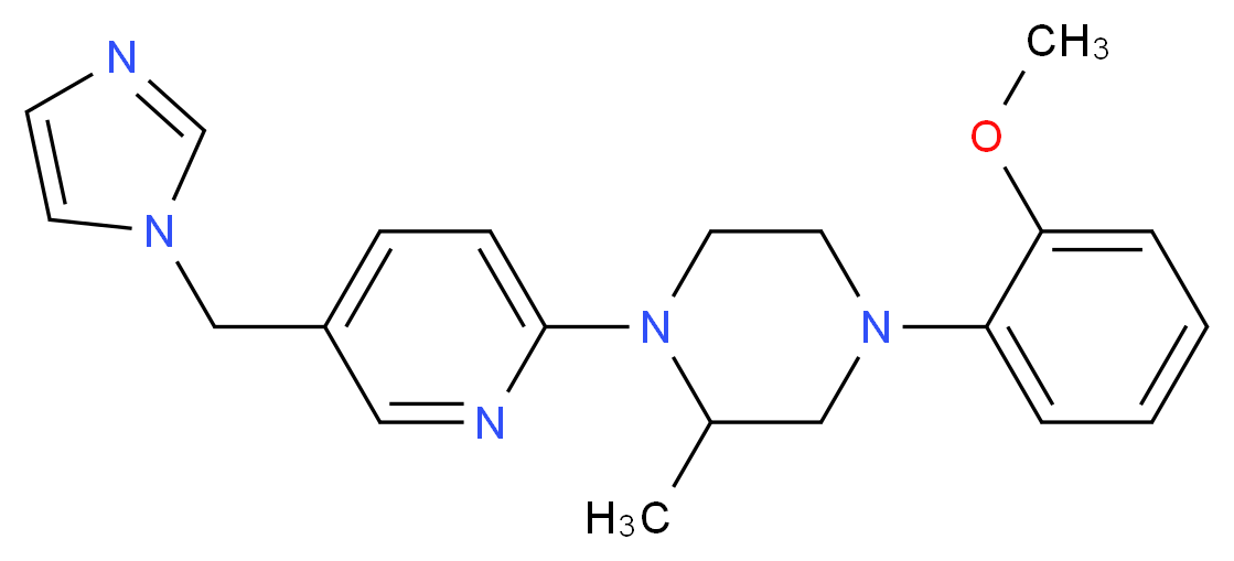 1-[5-(1H-imidazol-1-ylmethyl)-2-pyridinyl]-4-(2-methoxyphenyl)-2-methylpiperazine_Molecular_structure_CAS_)