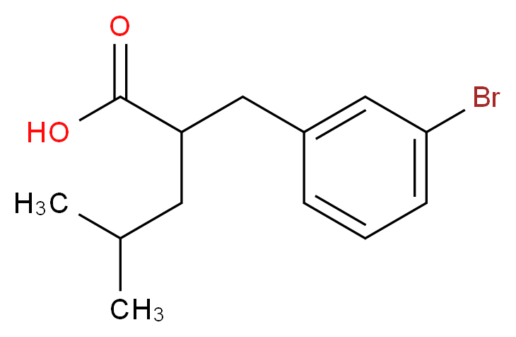 2-[(3-bromophenyl)methyl]-4-methylpentanoic acid_Molecular_structure_CAS_)