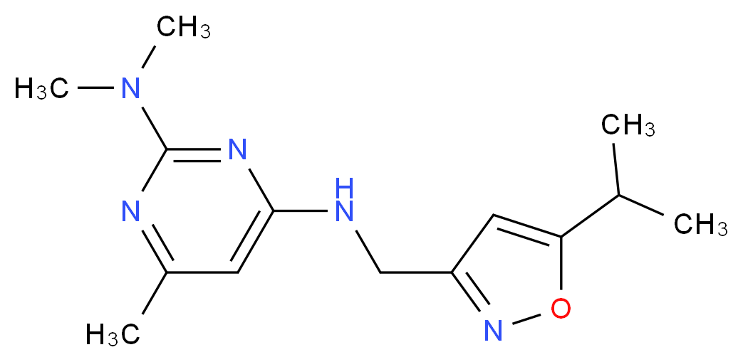 N~4~-[(5-isopropylisoxazol-3-yl)methyl]-N~2~,N~2~,6-trimethylpyrimidine-2,4-diamine_Molecular_structure_CAS_)