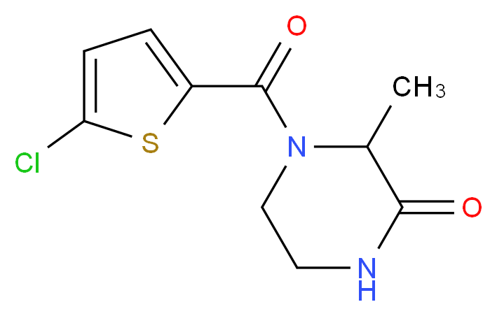 4-[(5-chlorothiophen-2-yl)carbonyl]-3-methylpiperazin-2-one_Molecular_structure_CAS_)